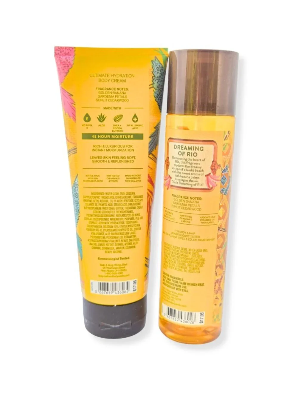 Bath & Body Works Dreaming of Rio Body Cream & Fragrance Mist Set